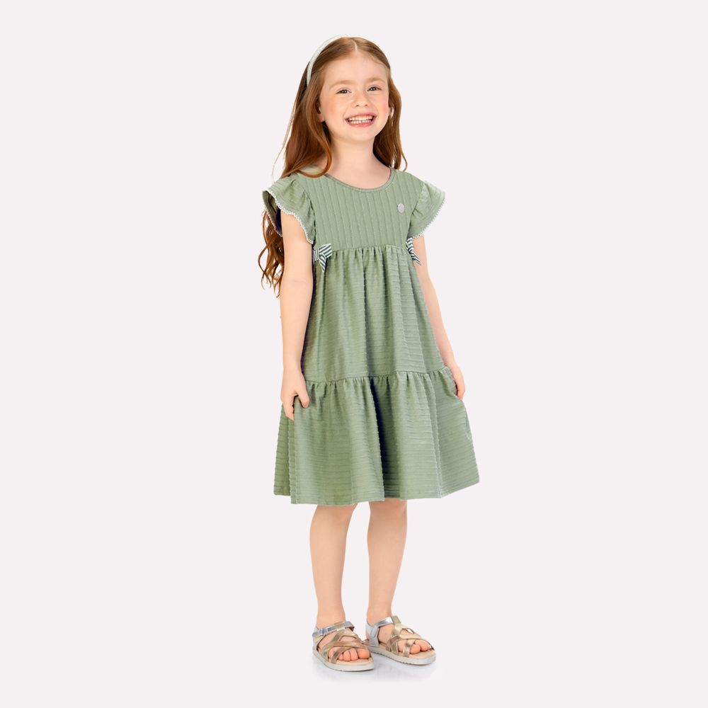 Vestido Infantil Feminino Milon Lacinhos