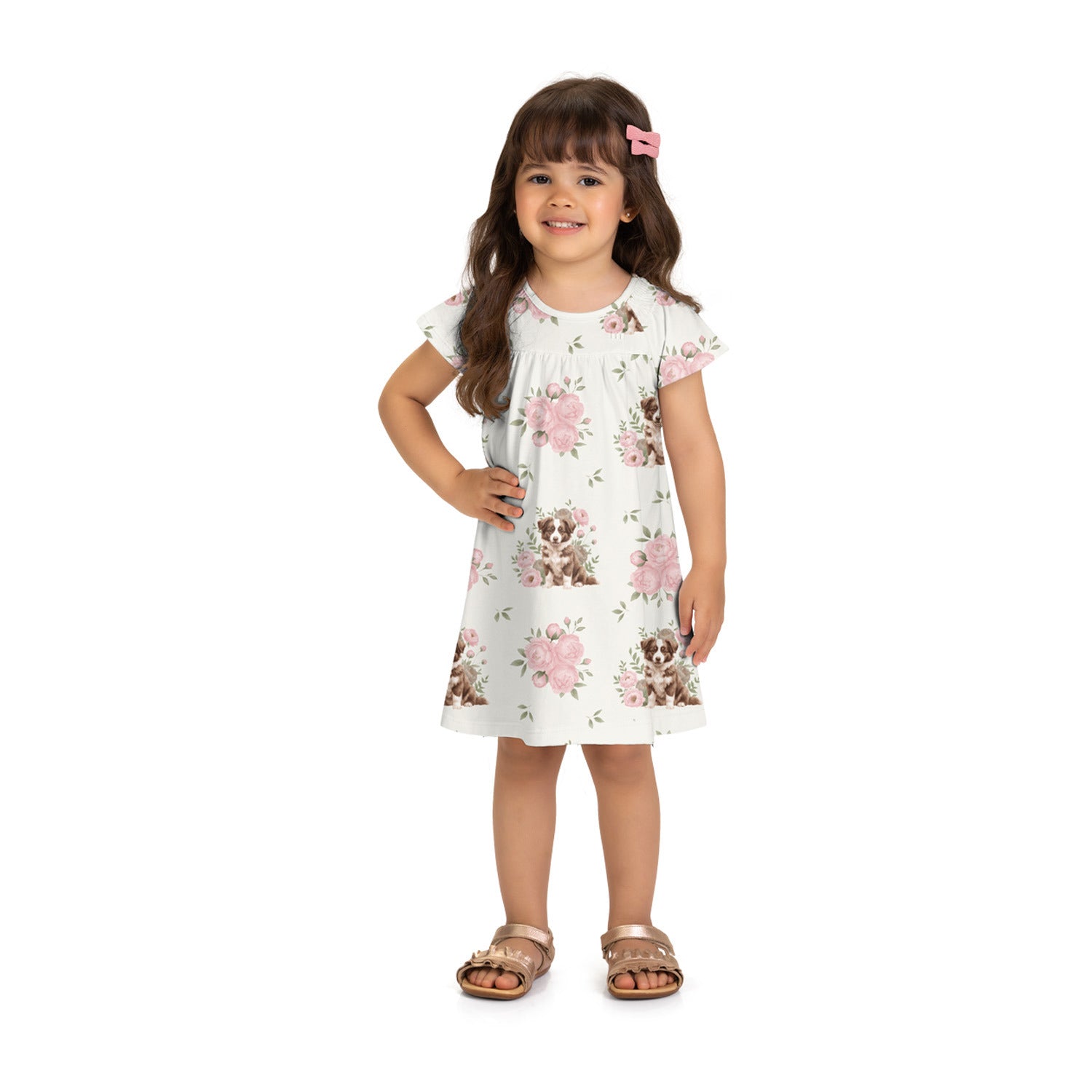 Vestido Milon Cachorrinho e Rosa