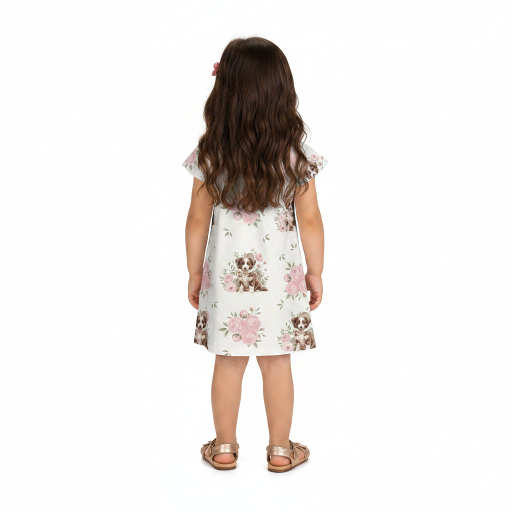 Vestido Milon Cachorrinho e Rosa