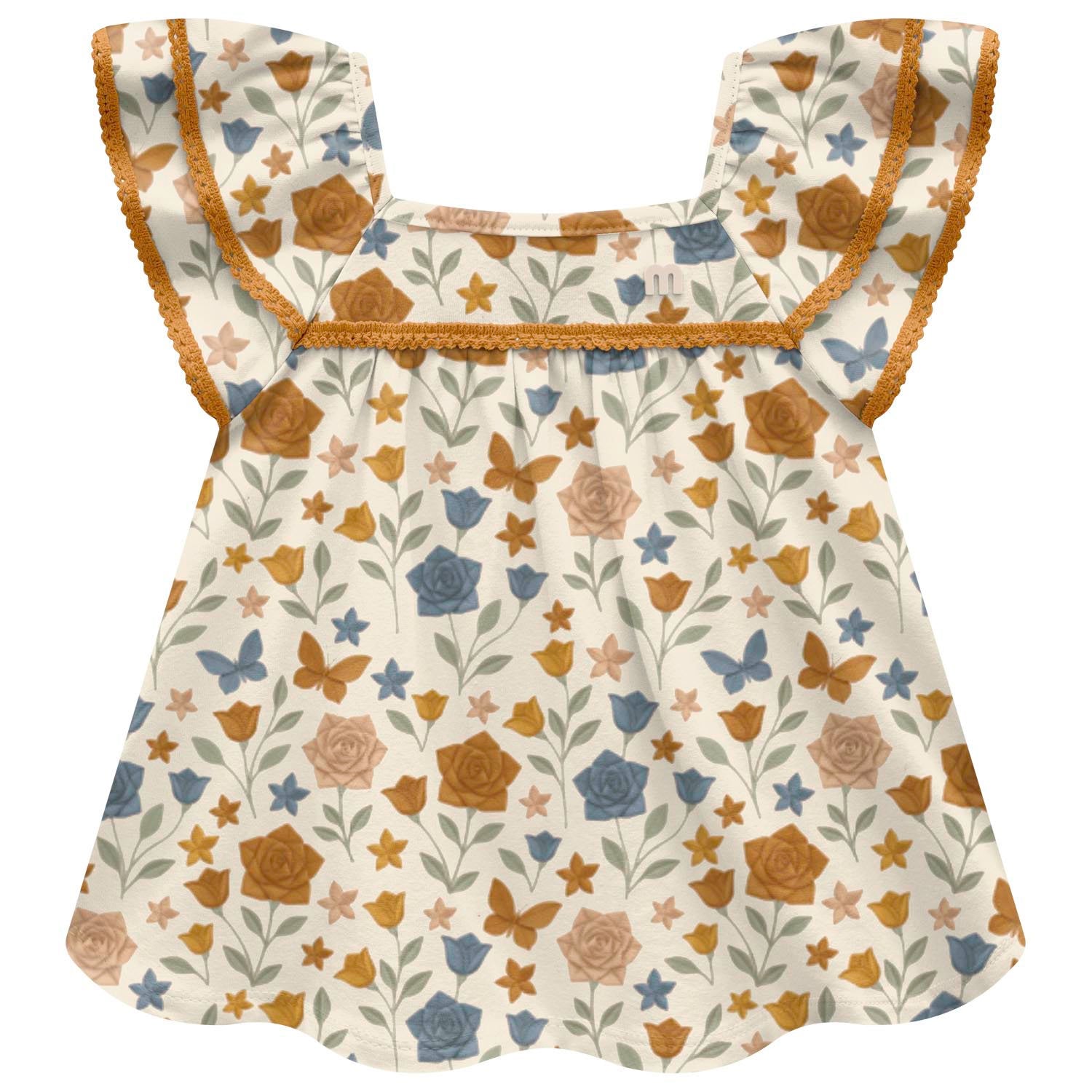Conjunto Feminino Infantil Milon Borboletas Floral