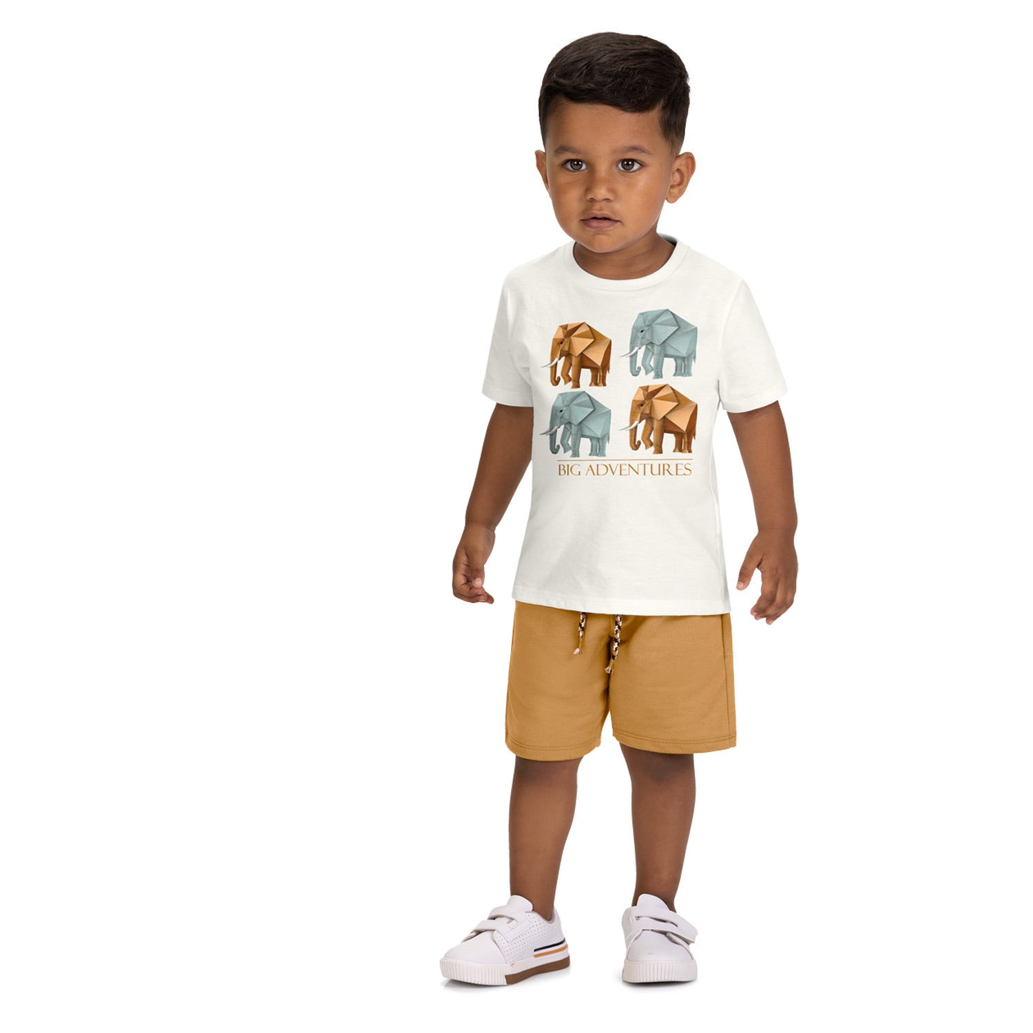 Conjunto Infantil Masculino Milon Elefantes Origami Big Adventures