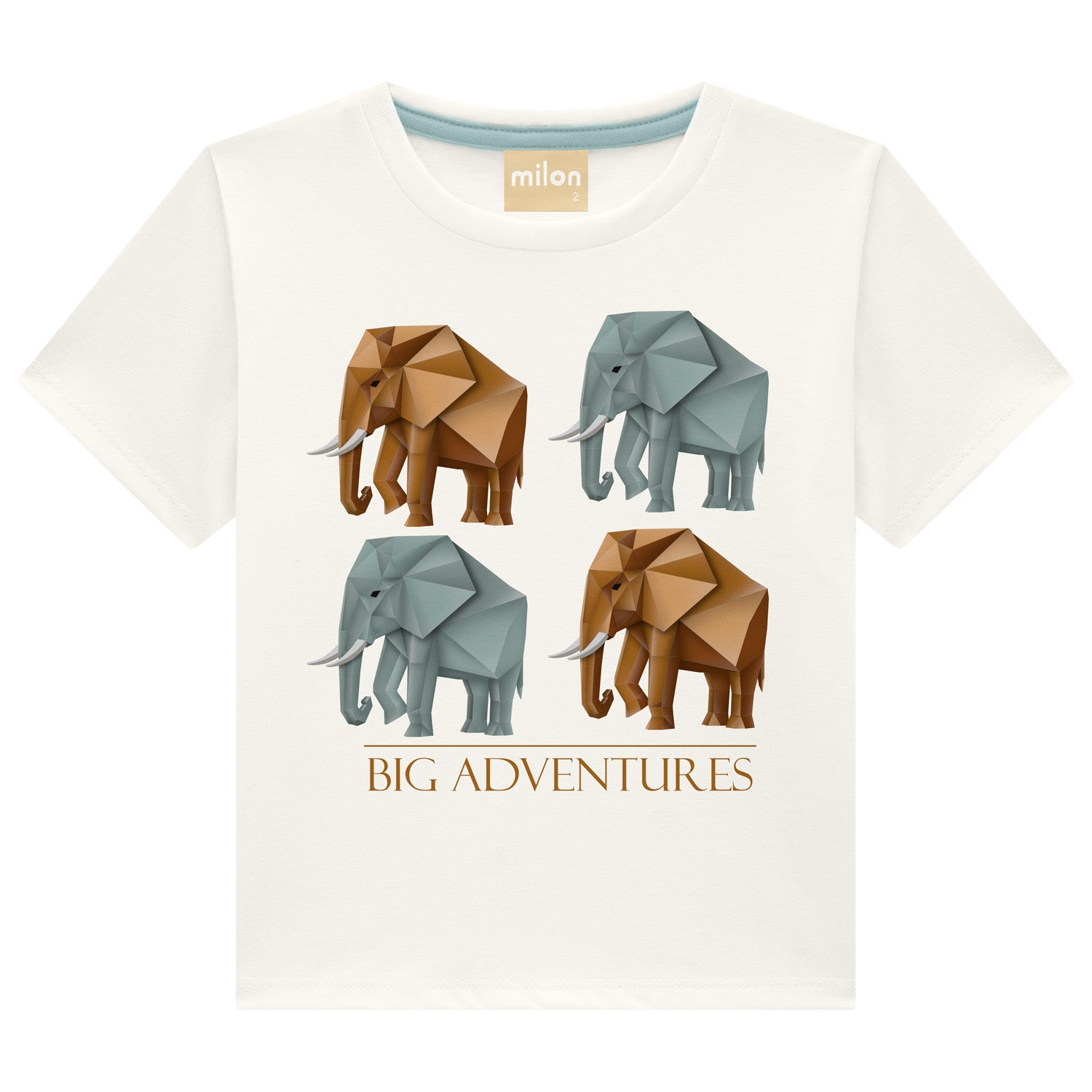 Conjunto Infantil Masculino Milon Elefantes Origami Big Adventures