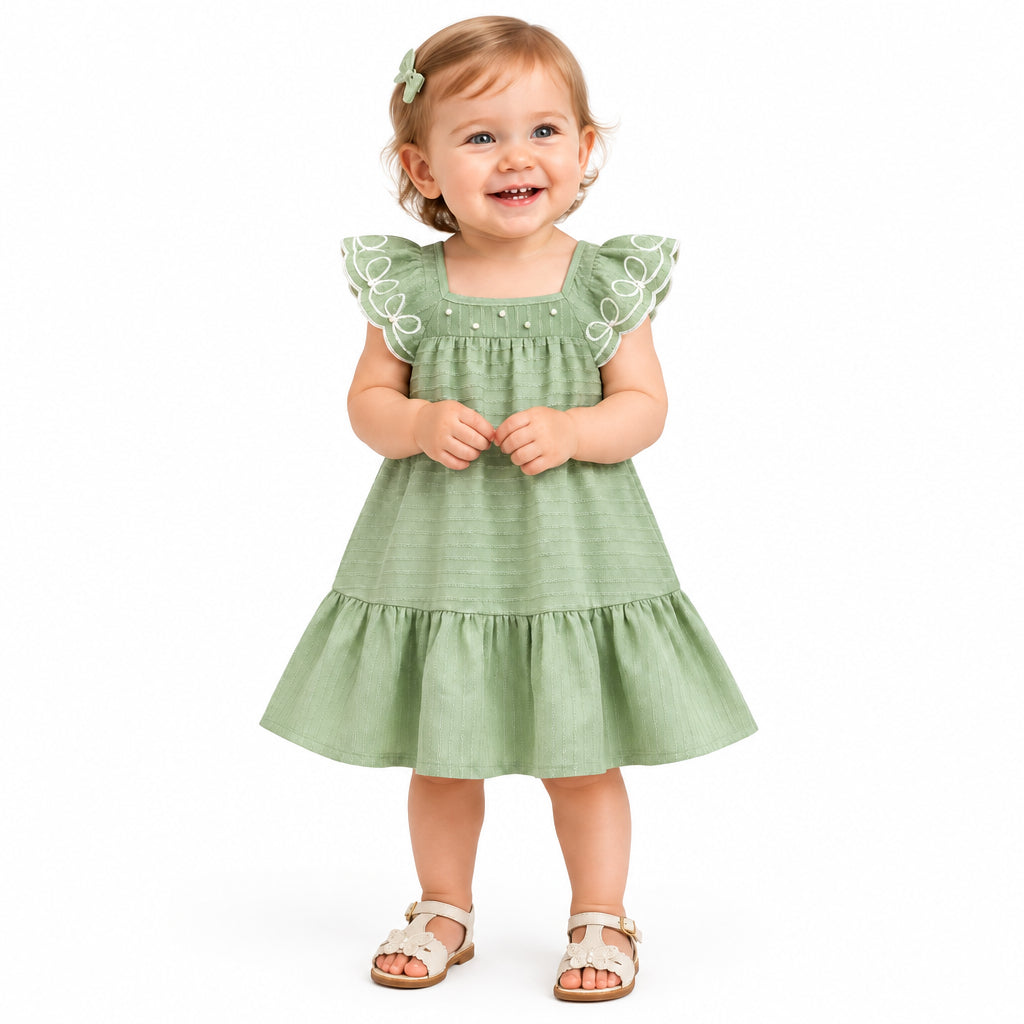 Vestido Bebê Milon Delicado com Pérolas