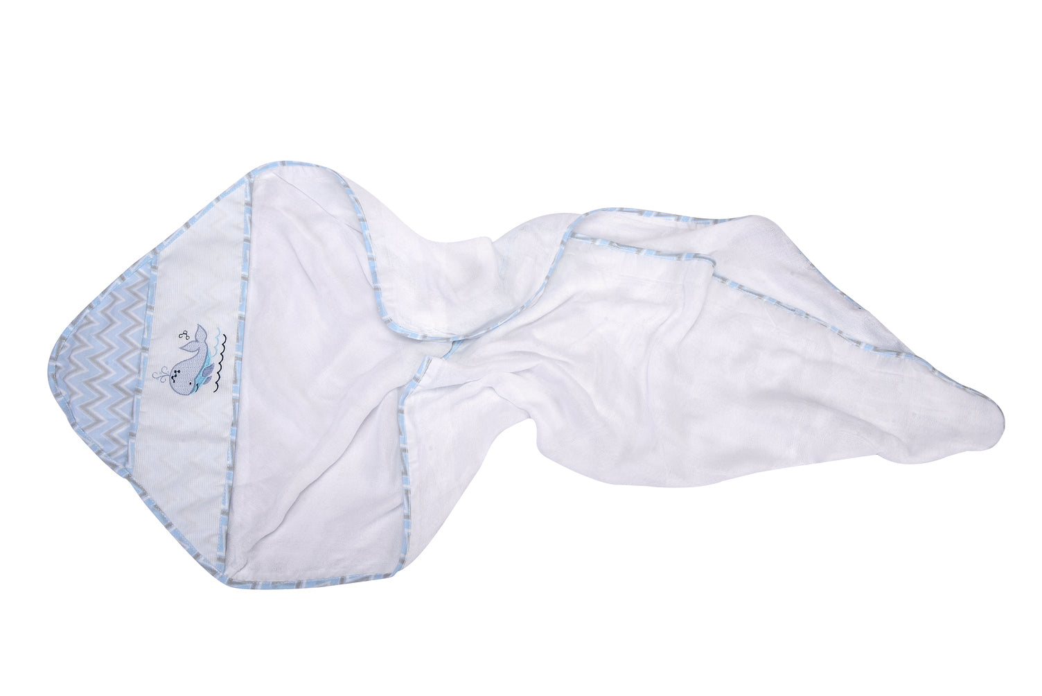 Toalha Fralda Dengo com Capuz Estampa Borboleta 70x108 cm - Camada Única