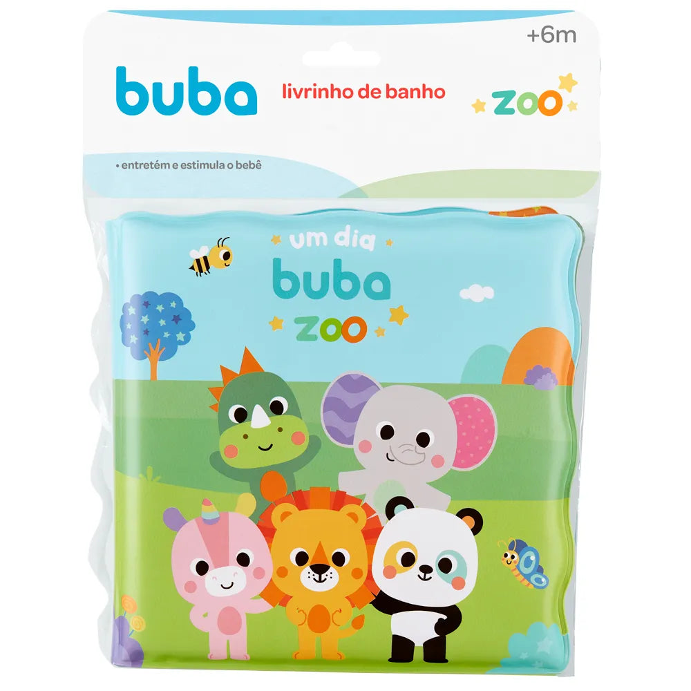 Livrinho de Banho Infantil Buba Zoo Um Dia +6 Meses