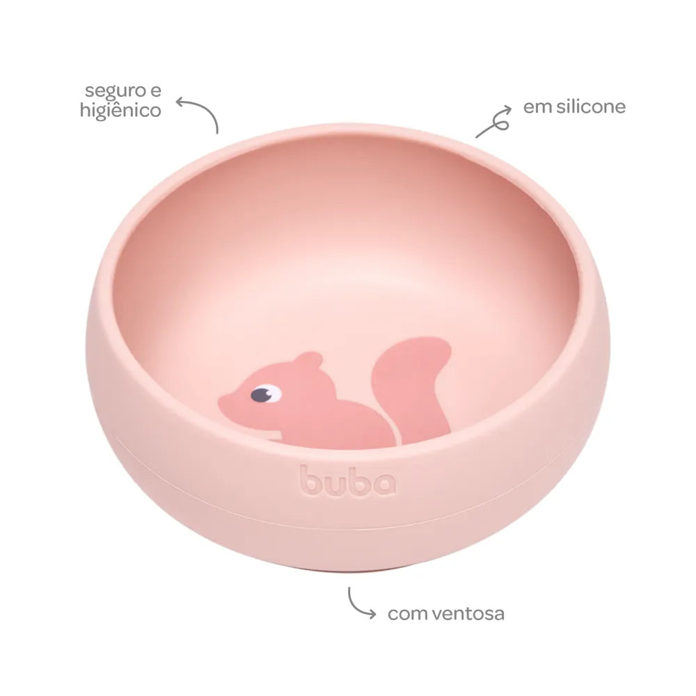 Pratinho Bowl Em Silicone Buba Com  Ventosa Cloudy +6 Meses
