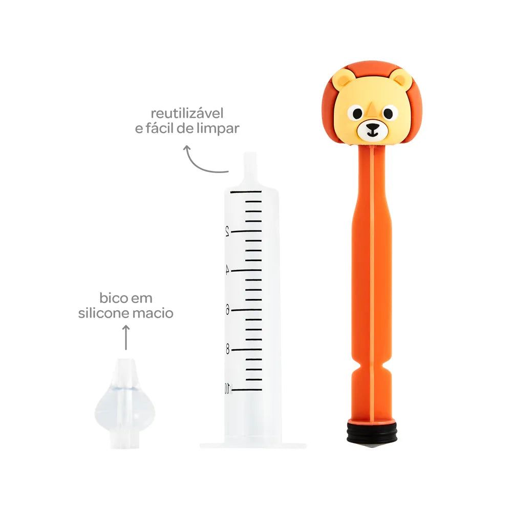 Lavador Nasal Infantil Buba Zoo Seringa com Bico de Silicone