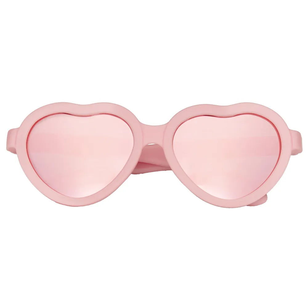 Óculos de Sol Infantil Buba Rosa Coração com Armação Flexível e Proteção UVA/UVB