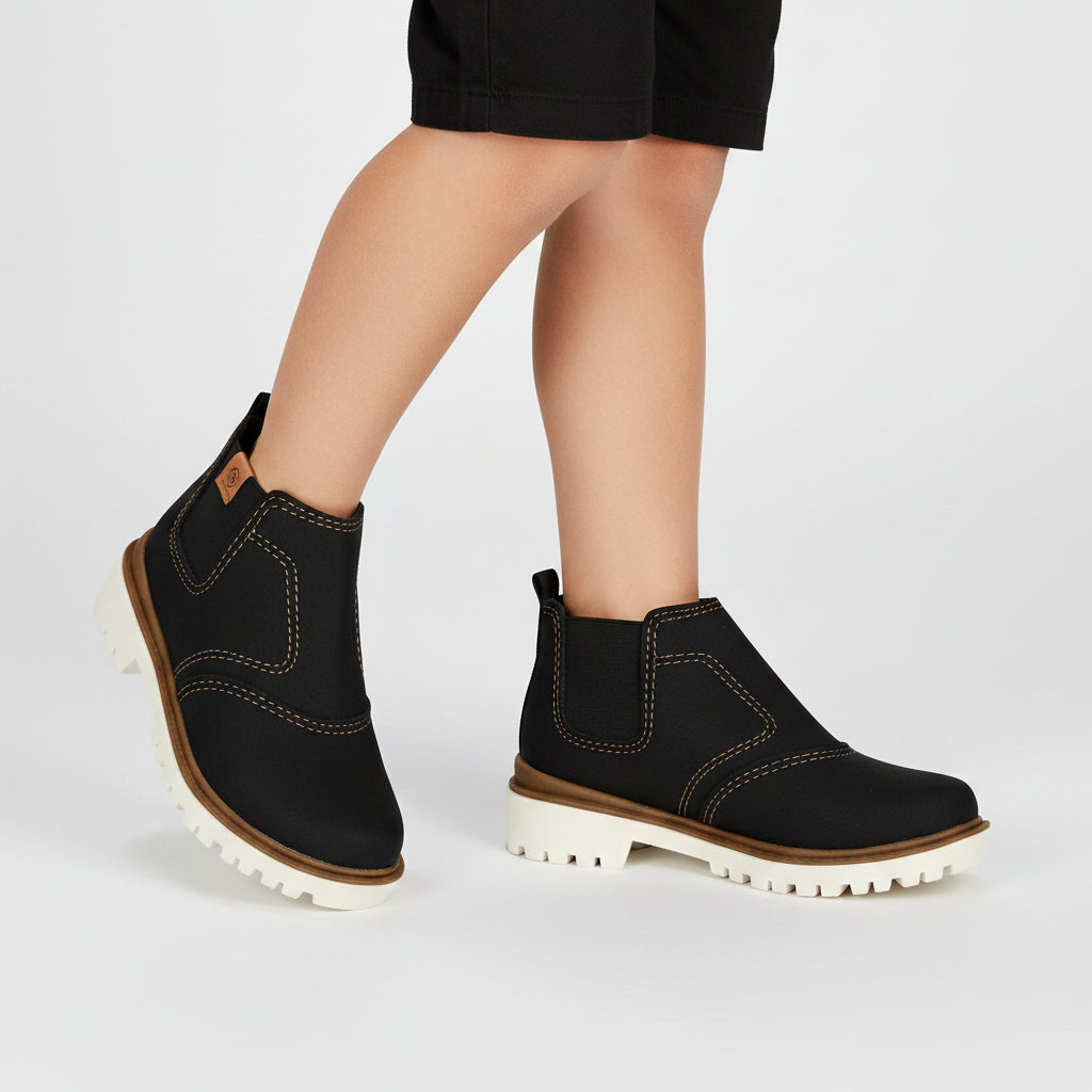 Bota Infantil Masculina Molekinho Napa Rústico Cano Alto