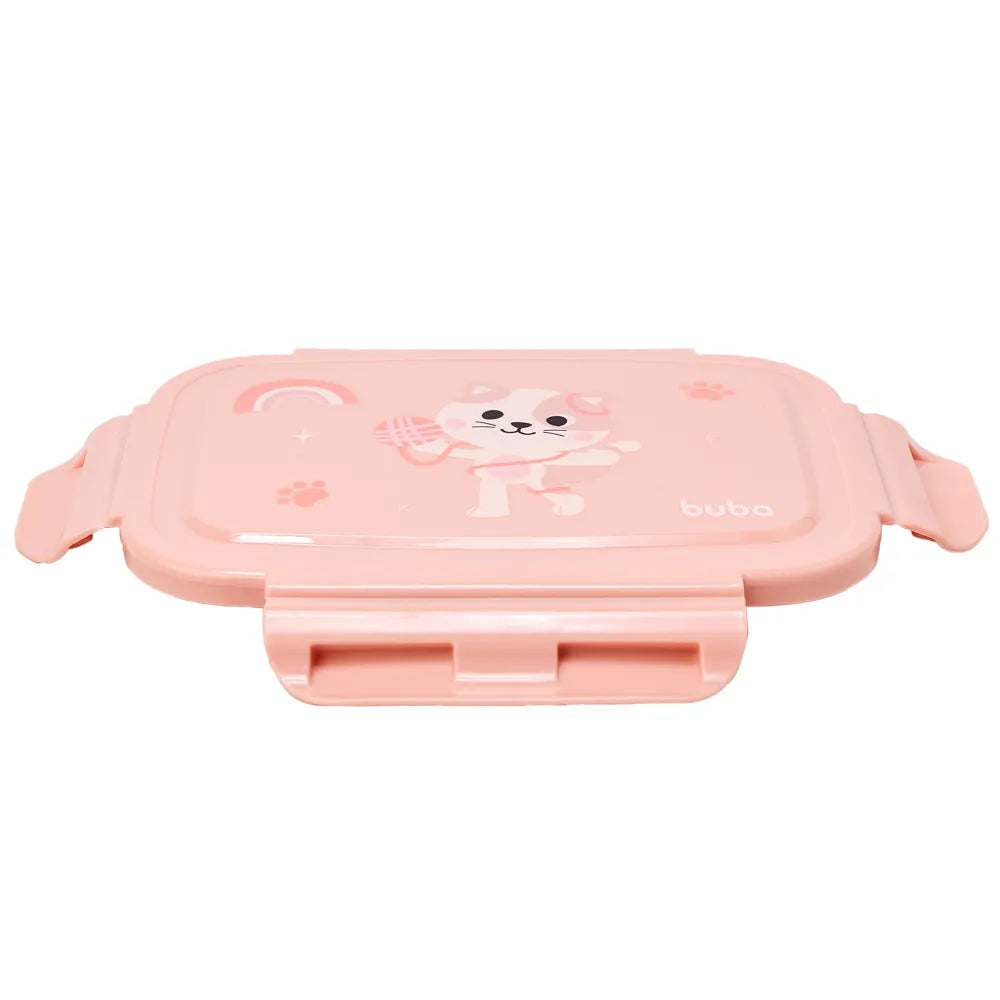 Pote Bentô Box Buba Zoo 600 ml em Aço Inox com Divisória