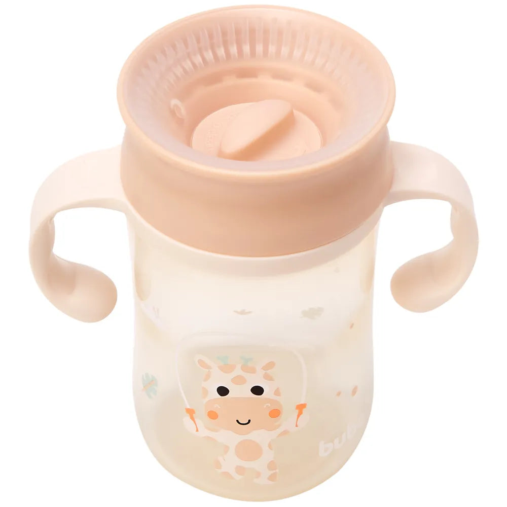 Copo de Treinamento 360 Buba Zoo 300 ml Antivazamento com Alça +12 Meses
