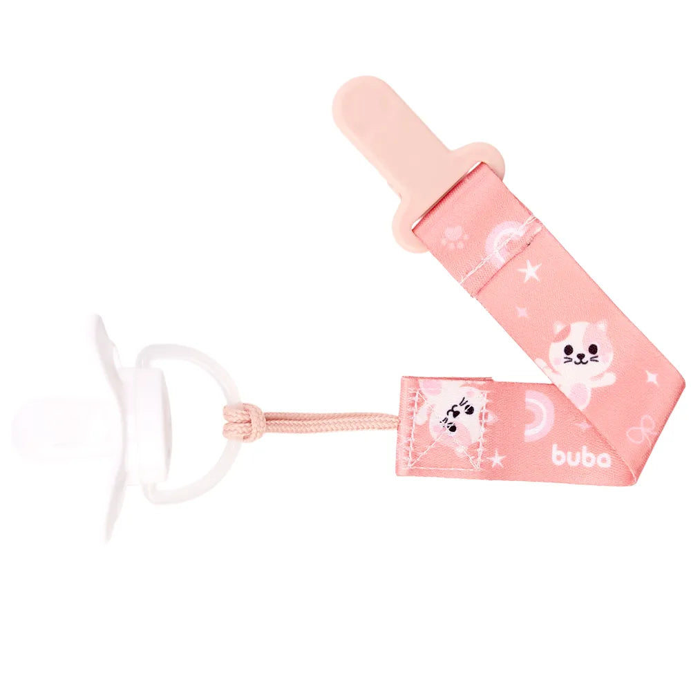 Prendedor de Chupeta Infantil Buba Zoo +3M Livre de BPA