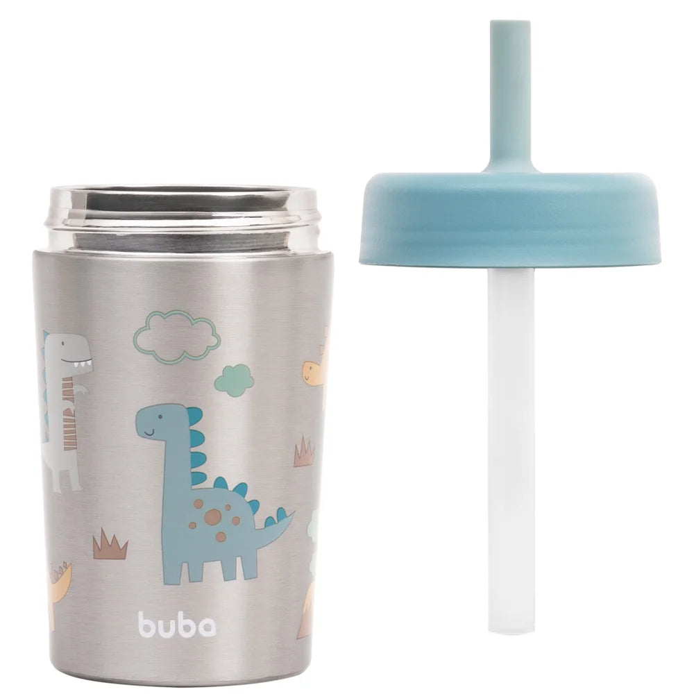 Copo Térmico Buba Parede Dupla Magic com Canudo Antivazamento 320ml +3A