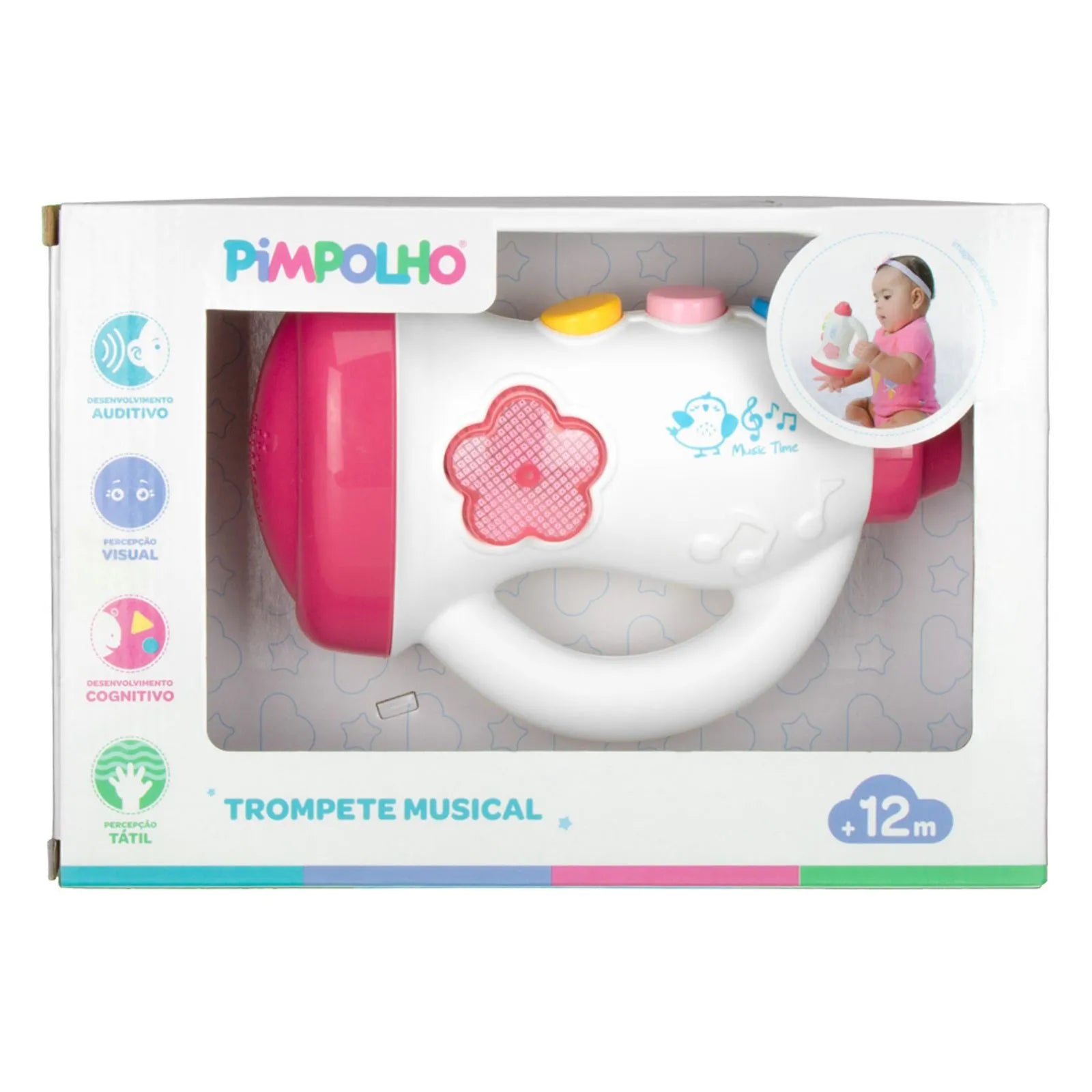 Trompete Musical Pimpolho Para Bebe +12M