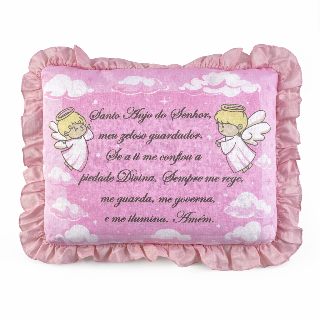 Travesseiro Cia do Neném Oração Anjo da Guarda Enxoval