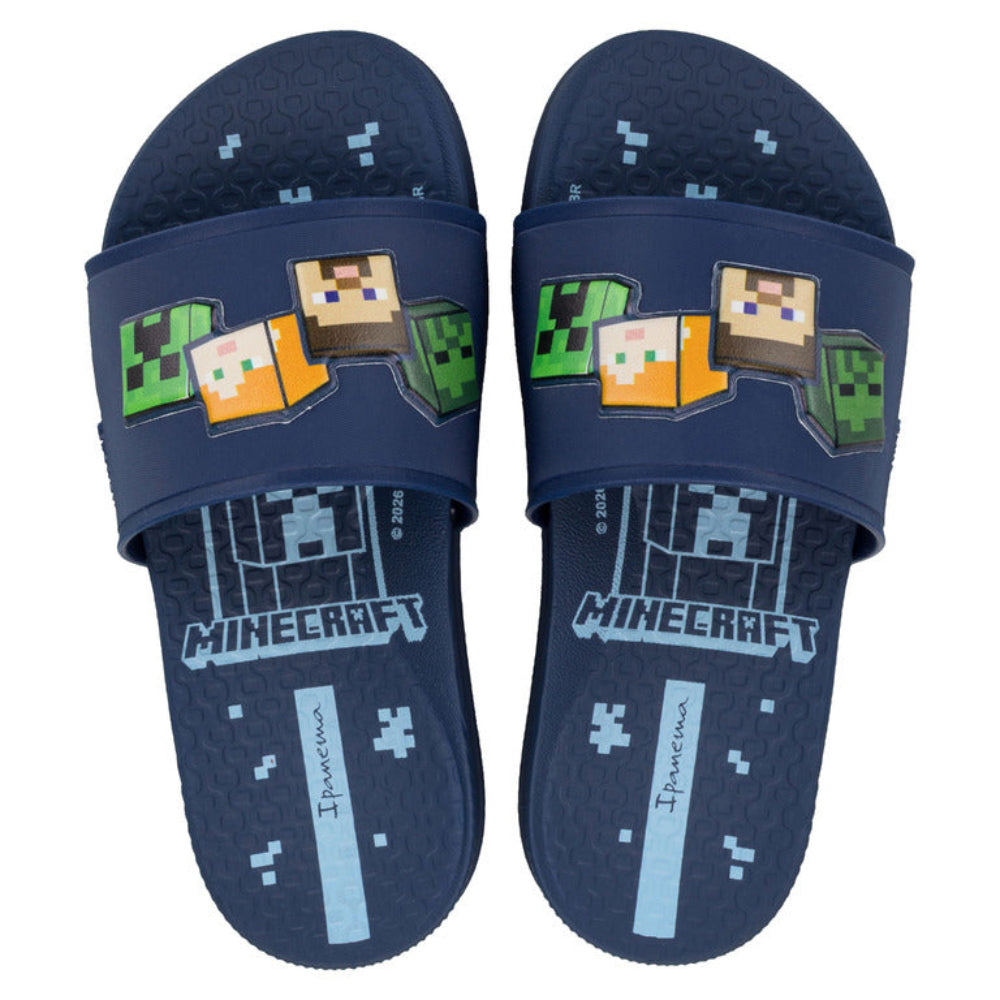 Sandália Infantil Ipanema Minecraft Slide Grendene