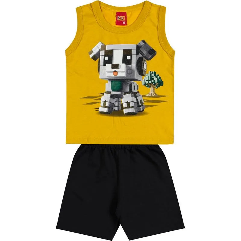 Conjunto Kyly Cachorro Minecraft