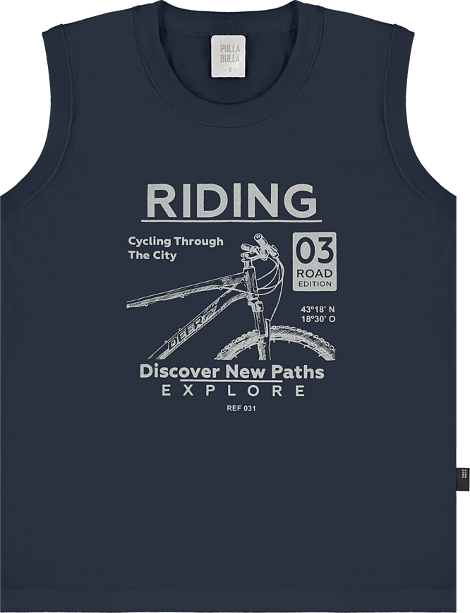 Regata Infantil Masculina Pulla Bulla Riding – Conforto e Estilo para os Dias Quentes