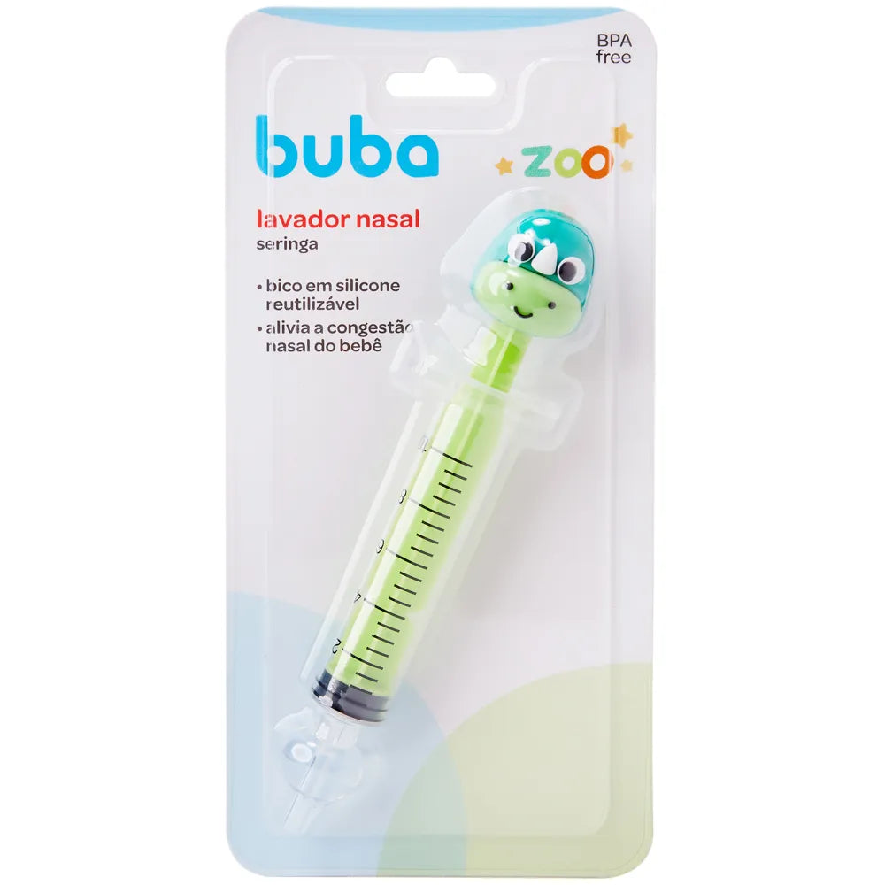 Lavador Nasal Infantil Buba Zoo Seringa com Bico de Silicone