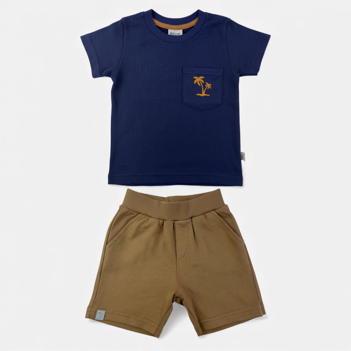 Conjunto Masculino Brincar e Arte Coqueiros Com Bolso