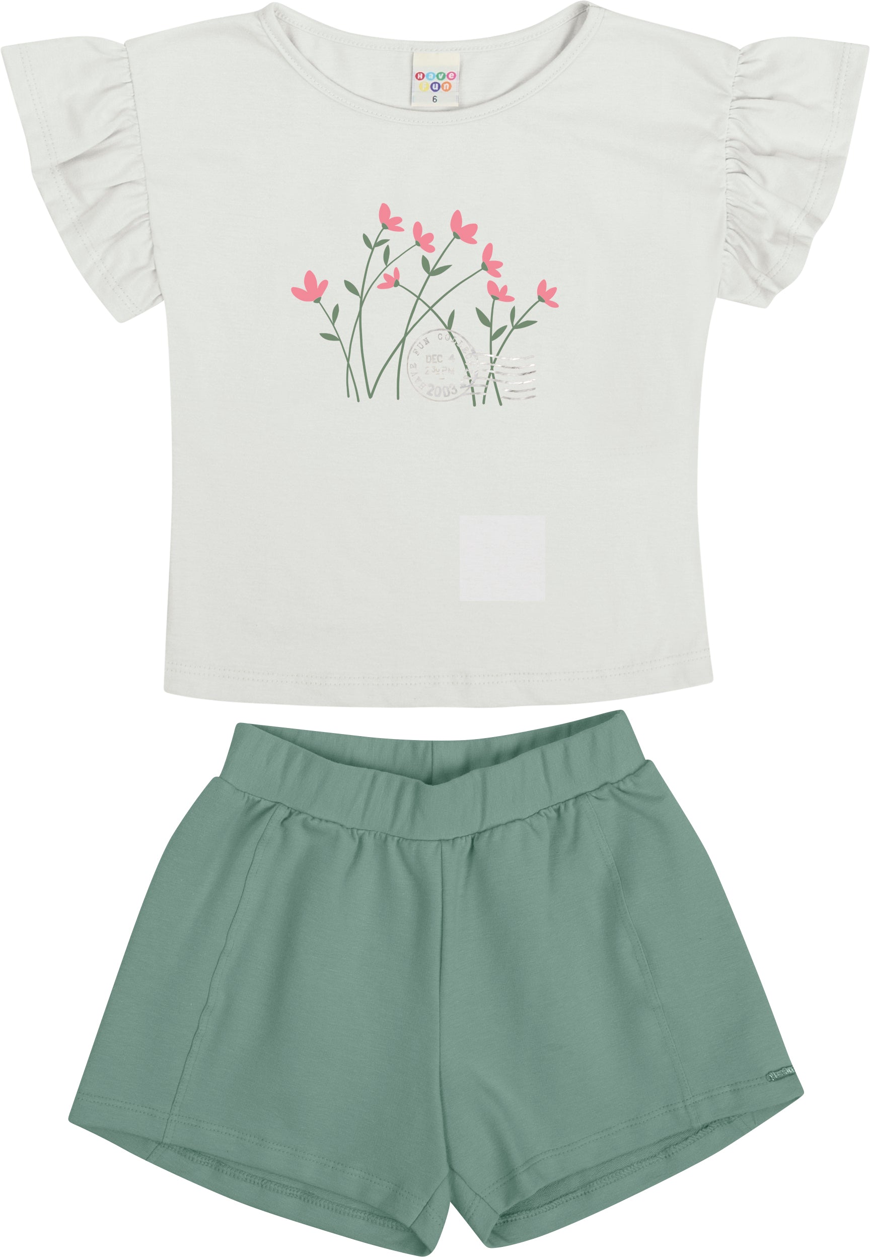Conjunto Have Fun Infantil Postal Meia Malha