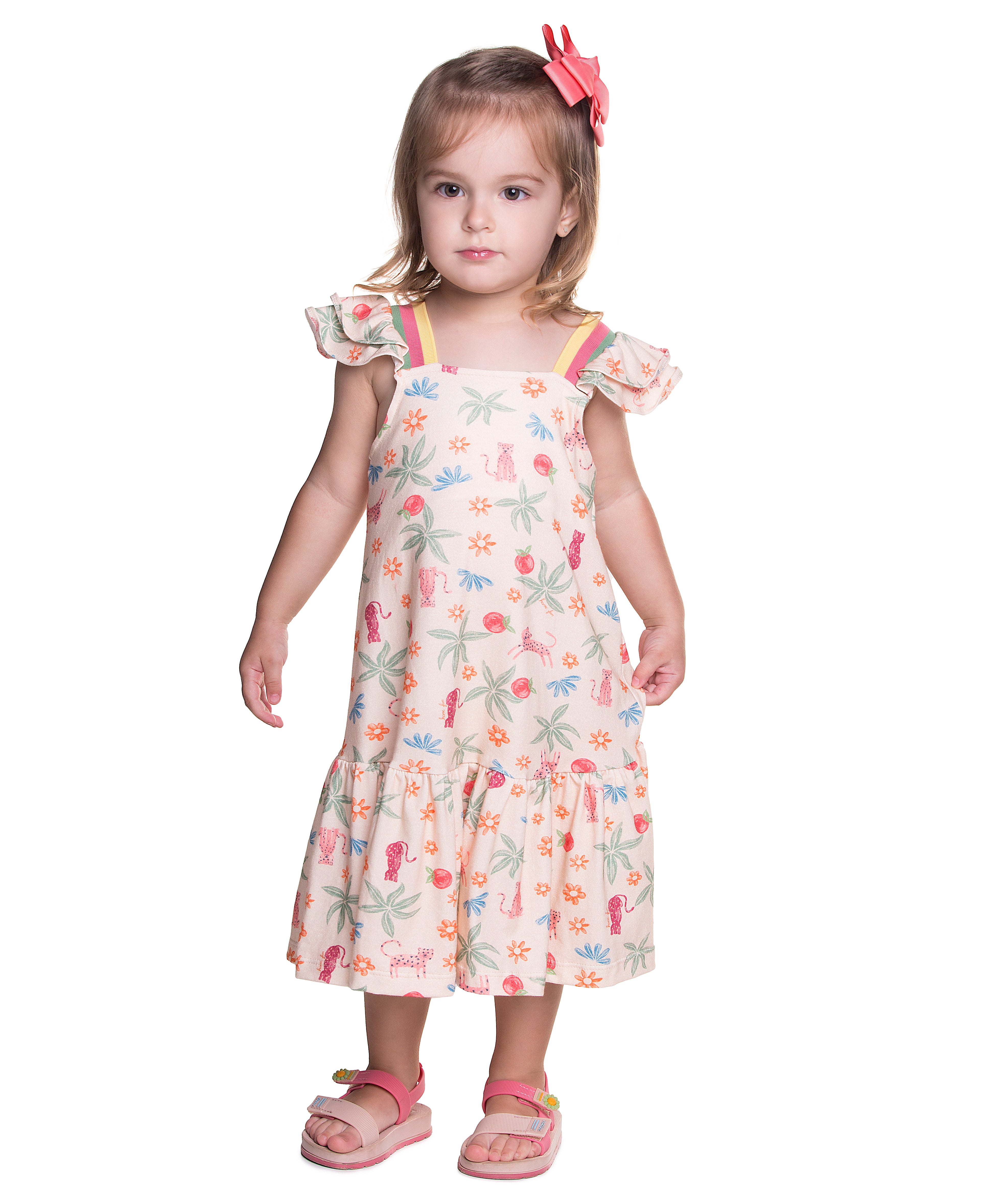 Vestido Have Fun Infantil Cotton Digital Selva