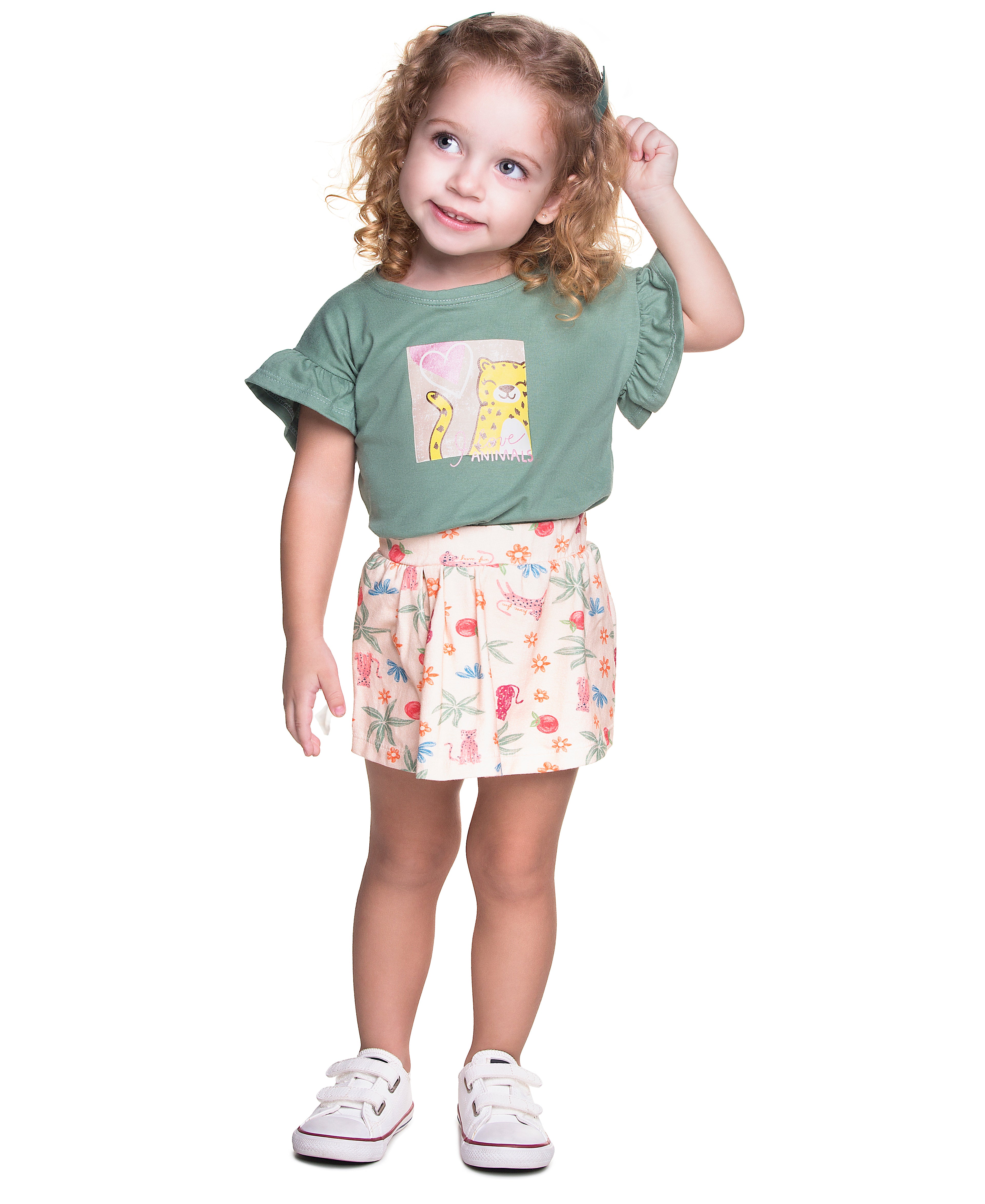 Conjunto Have Fun Infantil Selva Meia Malha Cotton Digital