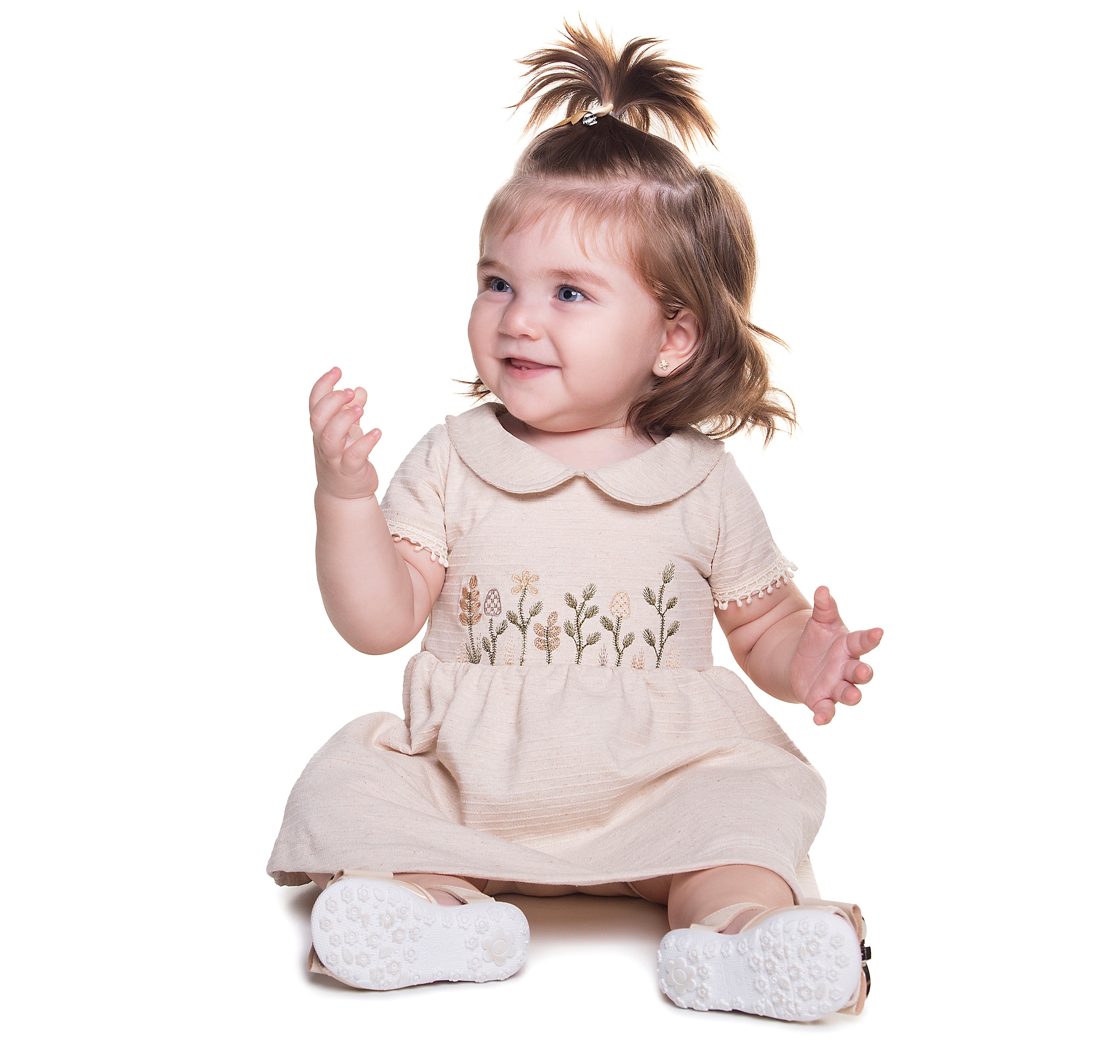 Vestido Have Fun Infantil Delicate Malha Jacquard