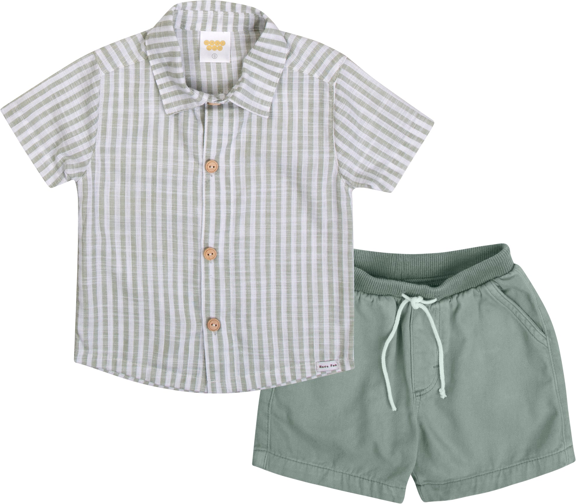 Conjunto Have Fun Infantil Menina Nature Listrado