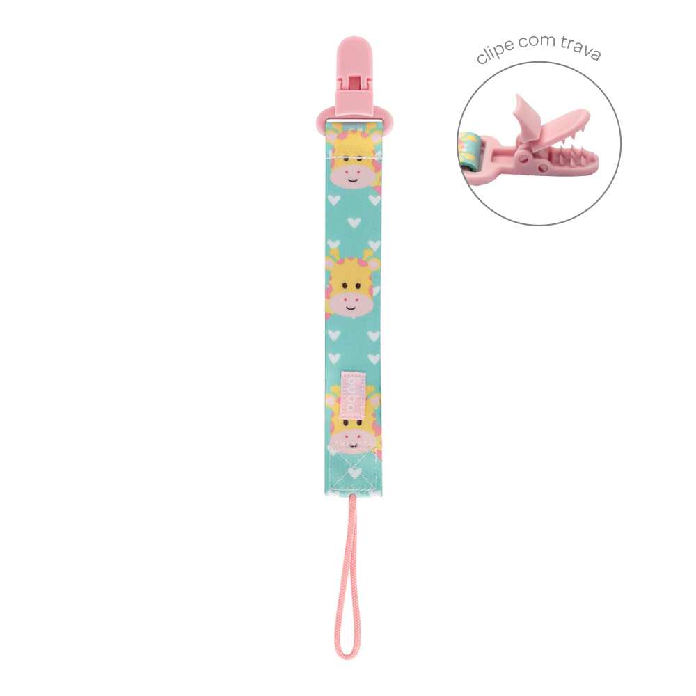 Prendedor de Chupeta Infantil Buba Animal Fun Seguro 3 Meses+