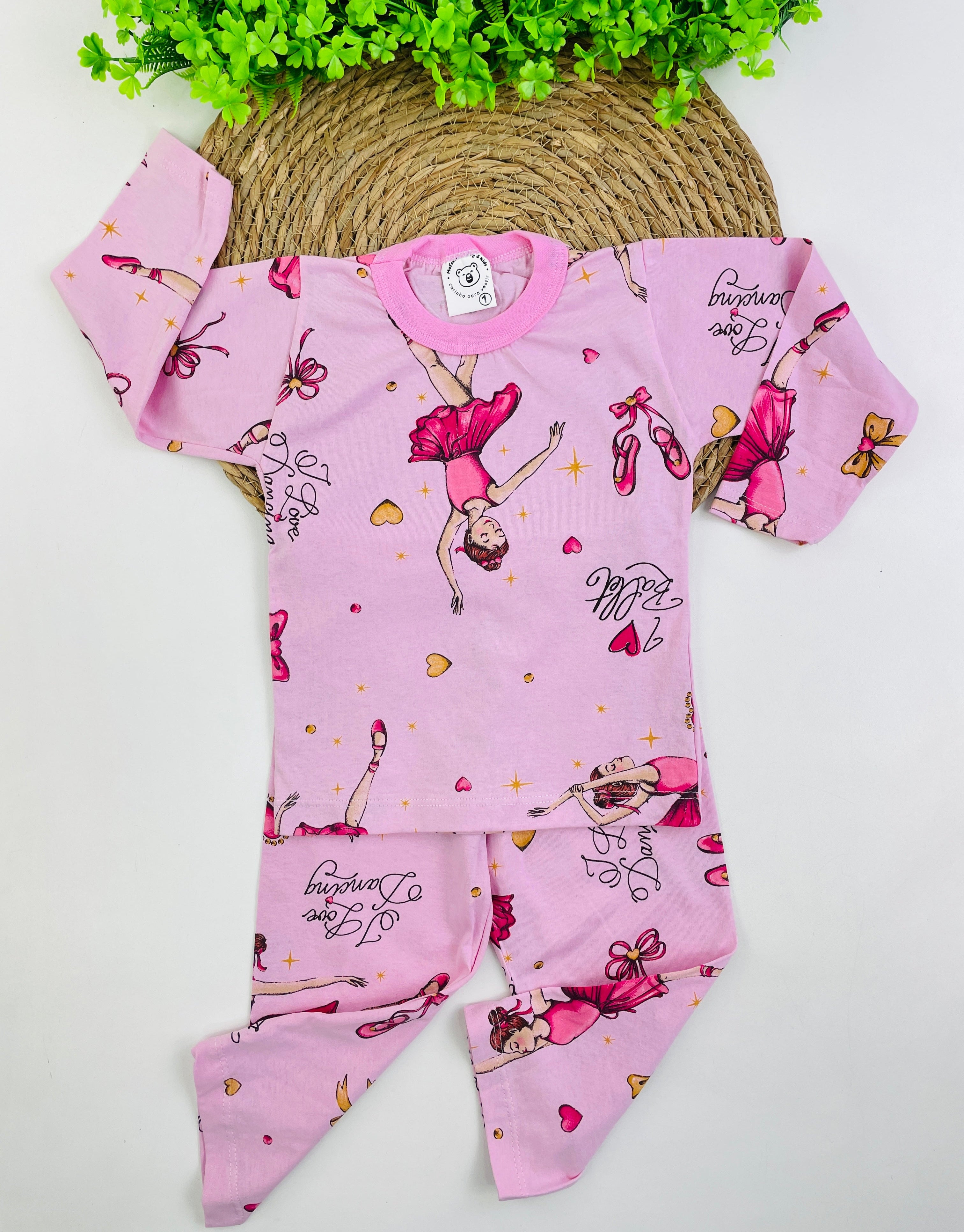 Pijama Manga Longa Mafessoni Bailarina