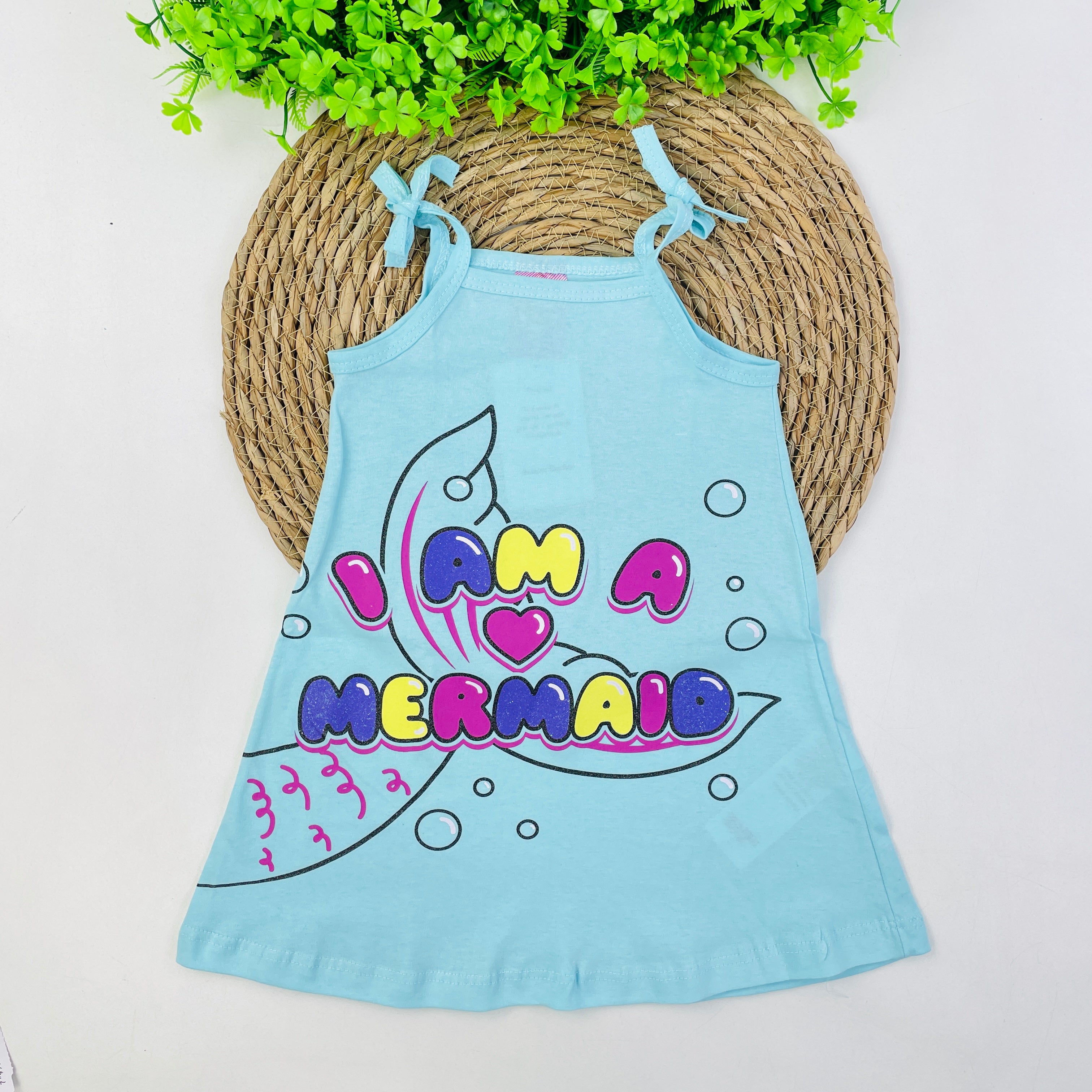 Vestido Fashion Kids Infantil Menina  I Am a Mermaid