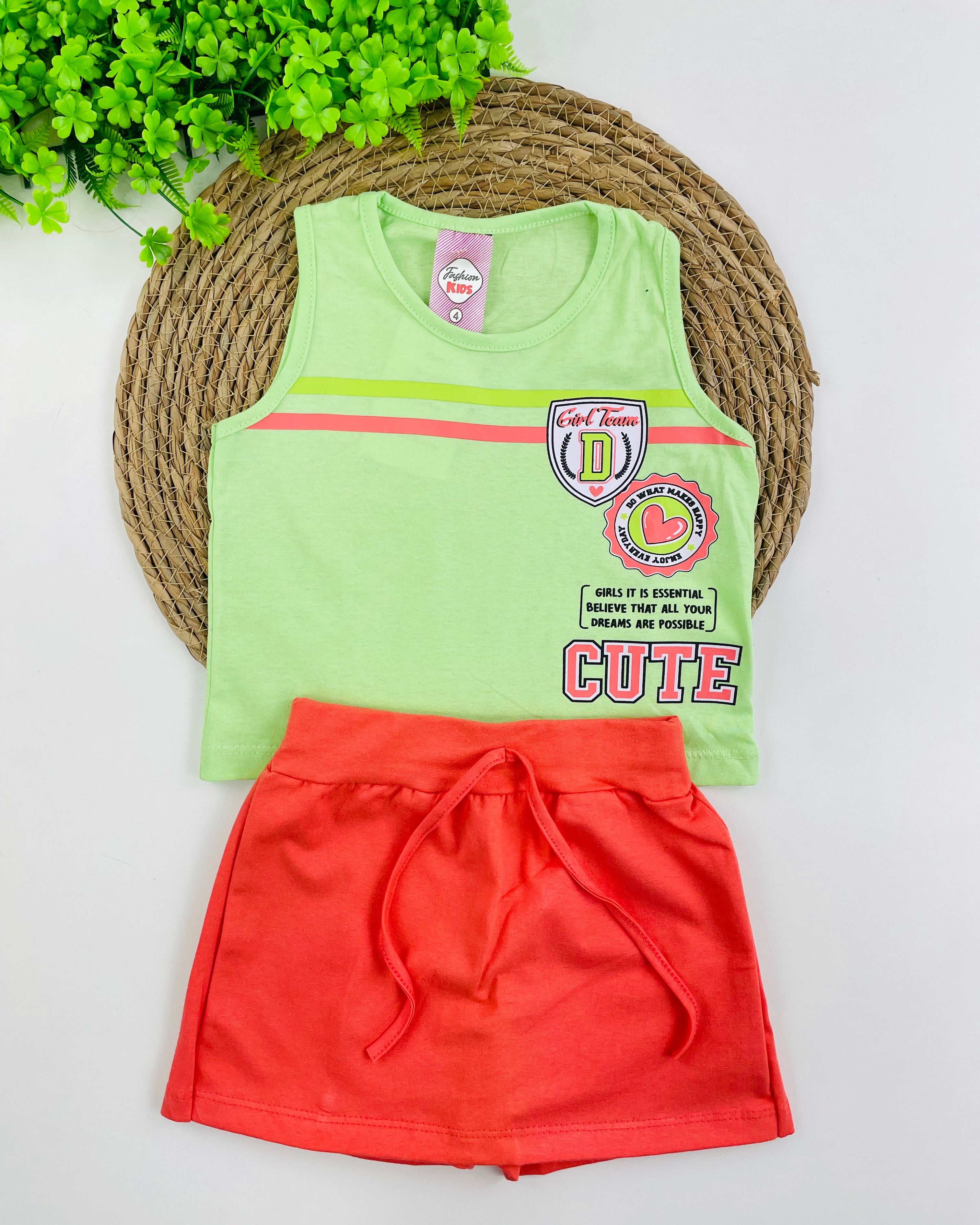 Conjunto Feminino Fashion Kids Girl Team D