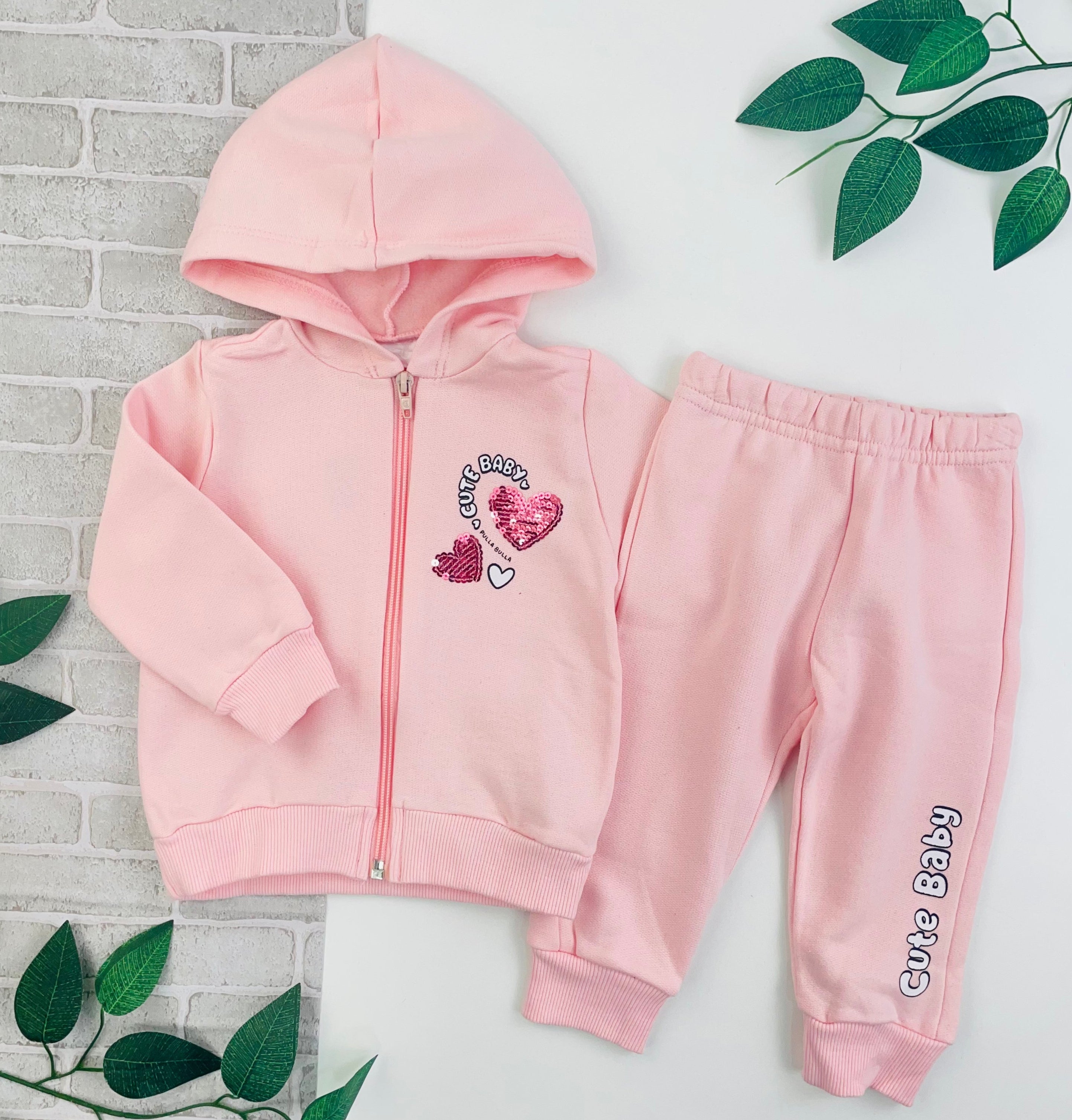 Conjunto Pulla Bulla  Cute Baby Casaco Com Calça