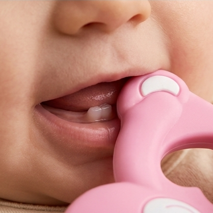 Mordedor Infantil Ever Baby Ursinho Emborrachado +4M Atóxico