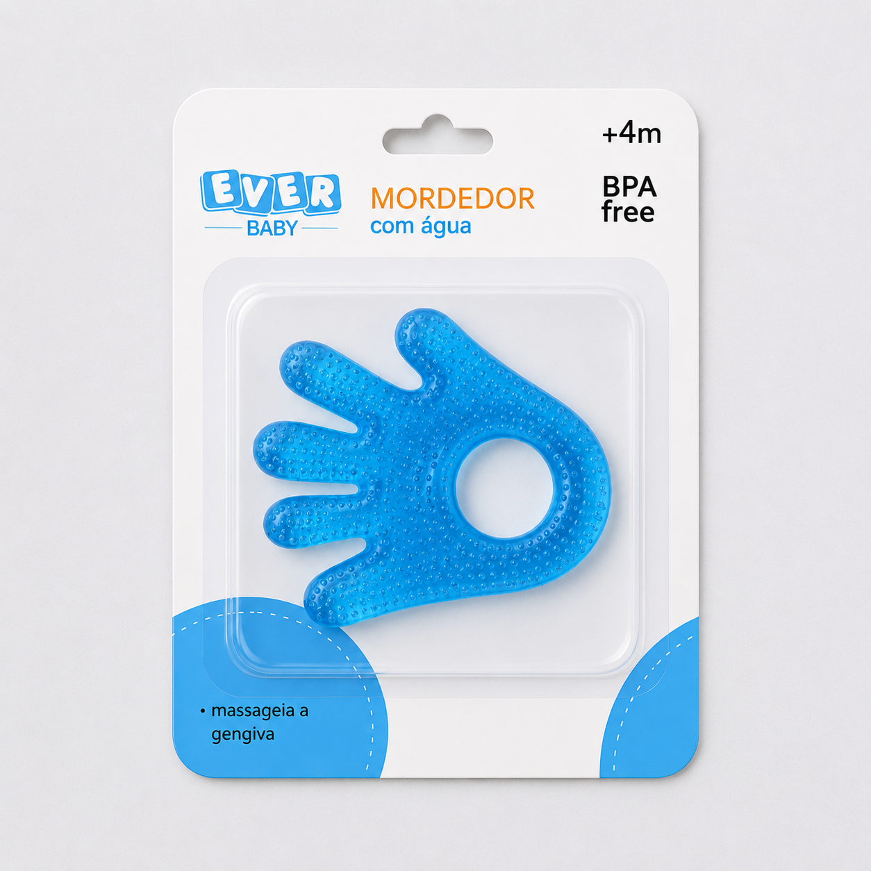 Mordedor Infantil com Água Ever Baby +4M Livre de BPA