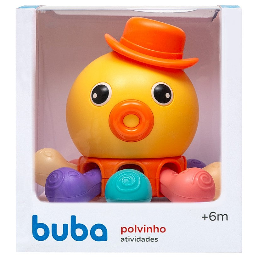 Polvinho Buba de Atividades +6M — Sensorial, Giratório, Com Buzina e Tentáculos Interativos