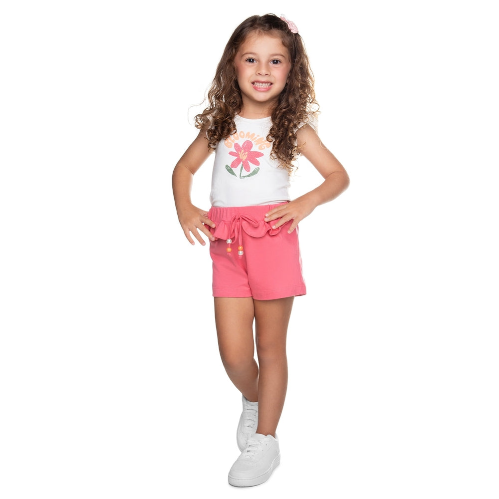 Conjunto Infantil Feminino Have Fun Blooming Cotton e Moletim
