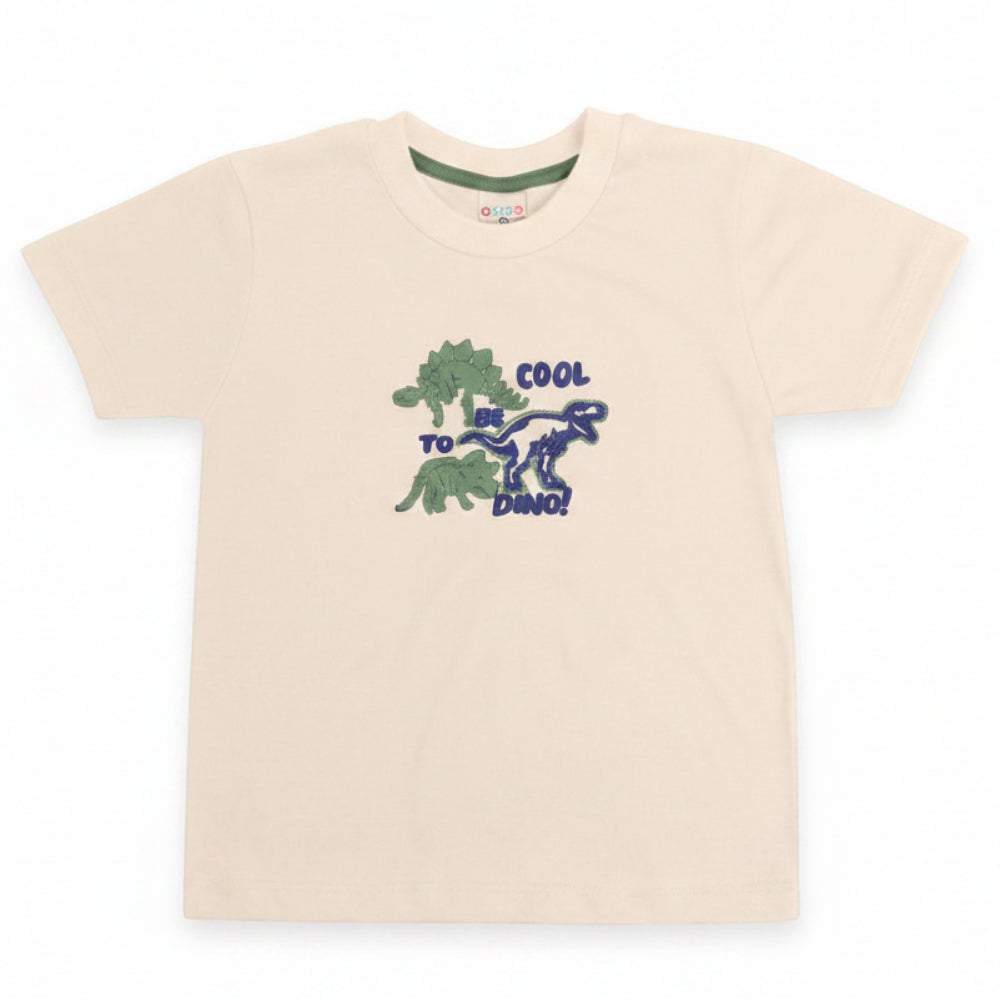 Conjunto Infantil Masculino Have Fun Cool Dino Camiseta e Bermuda Moletom Estampada
