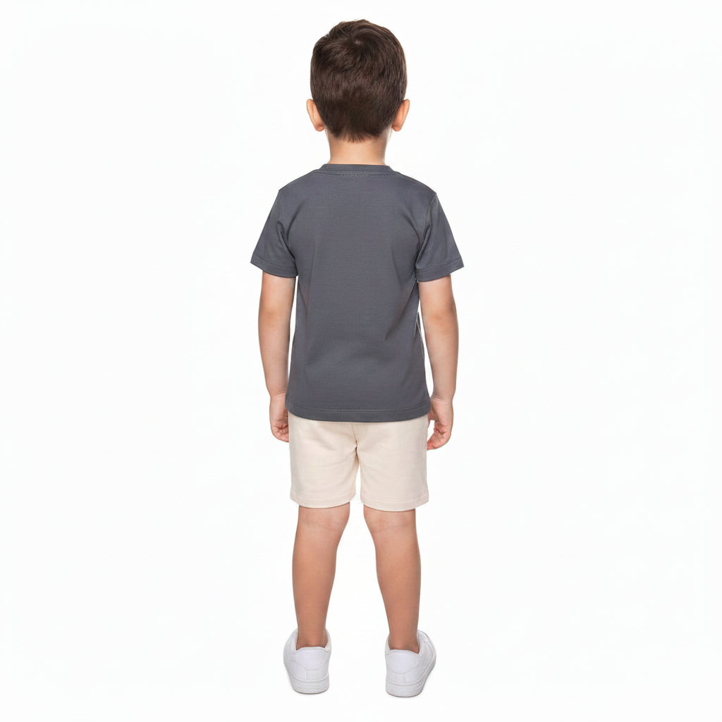 Conjunto Infantil Masculino Have Fun Skater Crew Camiseta e Bermuda Moletom