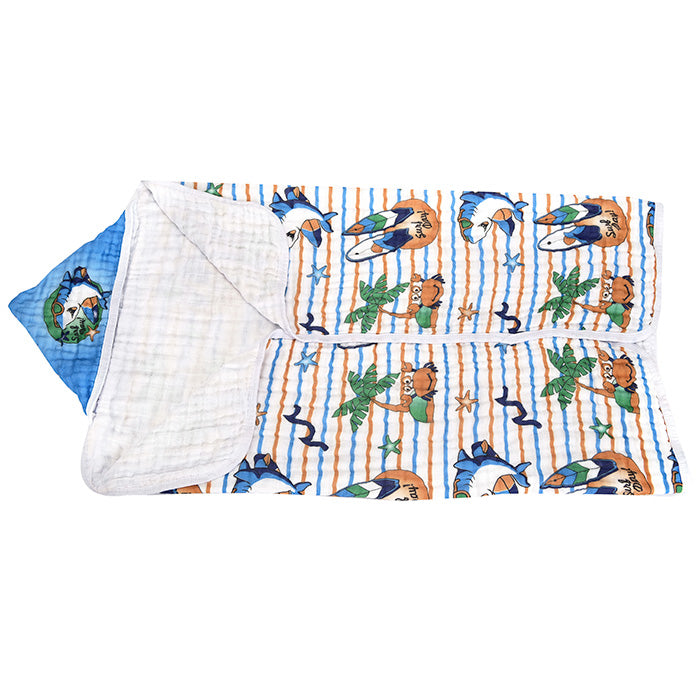 Toalhão Soft Mini Herdeiros com Capuz 100x85cm