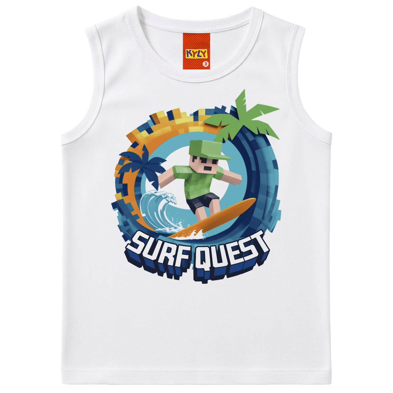 Regata Infantil Masculina Kyly Surf Quest Algodão Premium