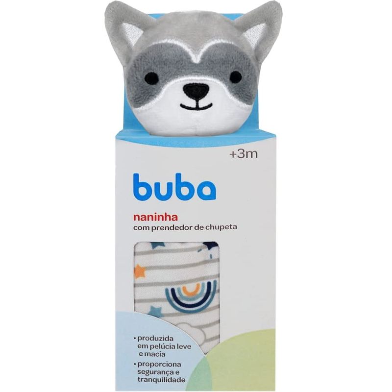 Naninha Infantil Buba Bichinhos com Prendedor de Chupeta