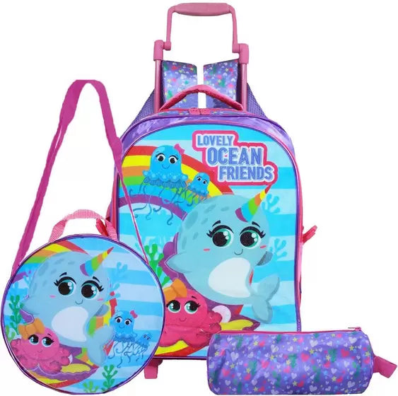 Kit Mochila Winth Kids Stylus Narval 3 Peças