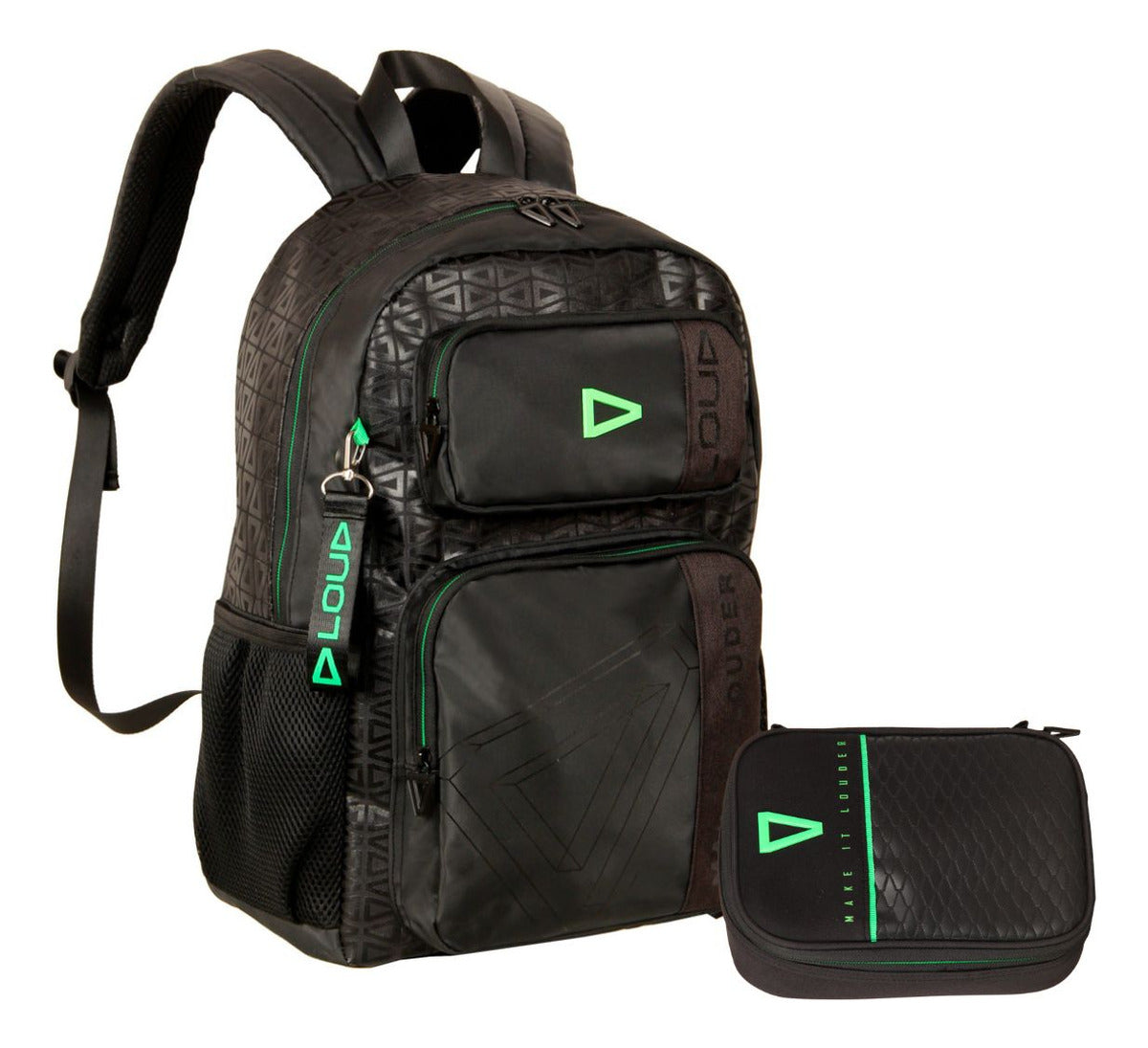 Kit Mochila e Estojo Loud Clio Style Oficial Escolar Juvenil Voltas às Aulas Meninos