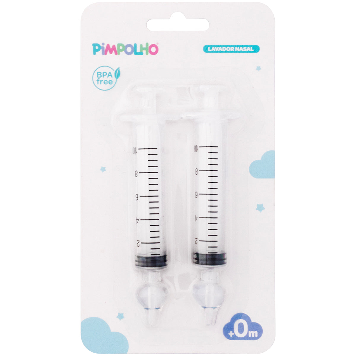 Kit Lavador Nasal de Seringa Pimpolho 10ml com Bico de Silicone - 2 Unidades