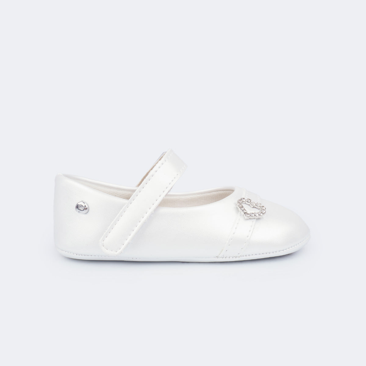 Sapatilha de Bebê Pampili Nina Coração Perolada