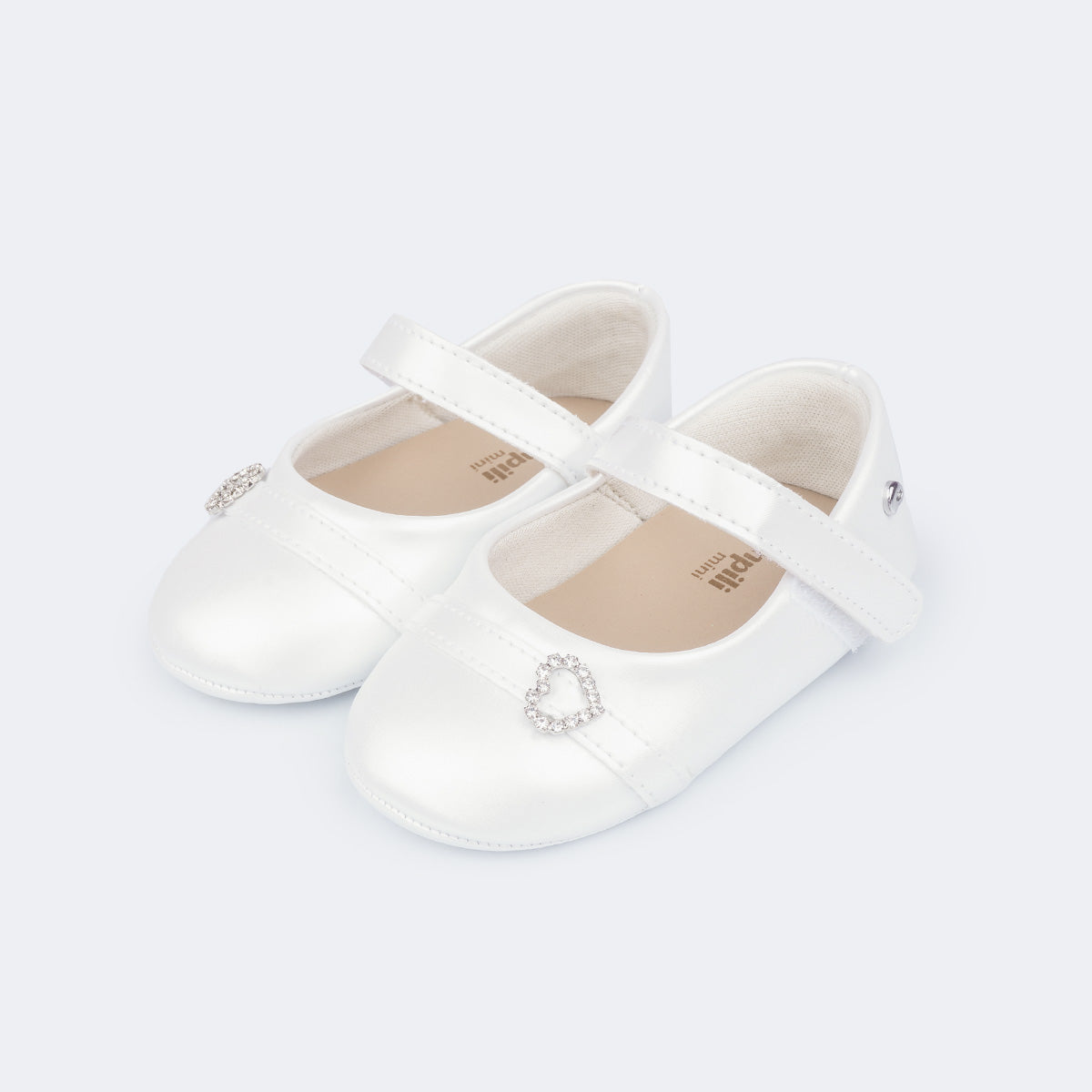 Sapatilha de Bebê Pampili Nina Coração Perolada