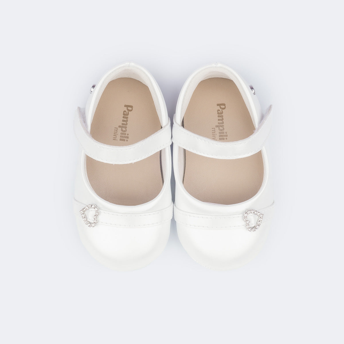 Sapatilha de Bebê Pampili Nina Coração Perolada