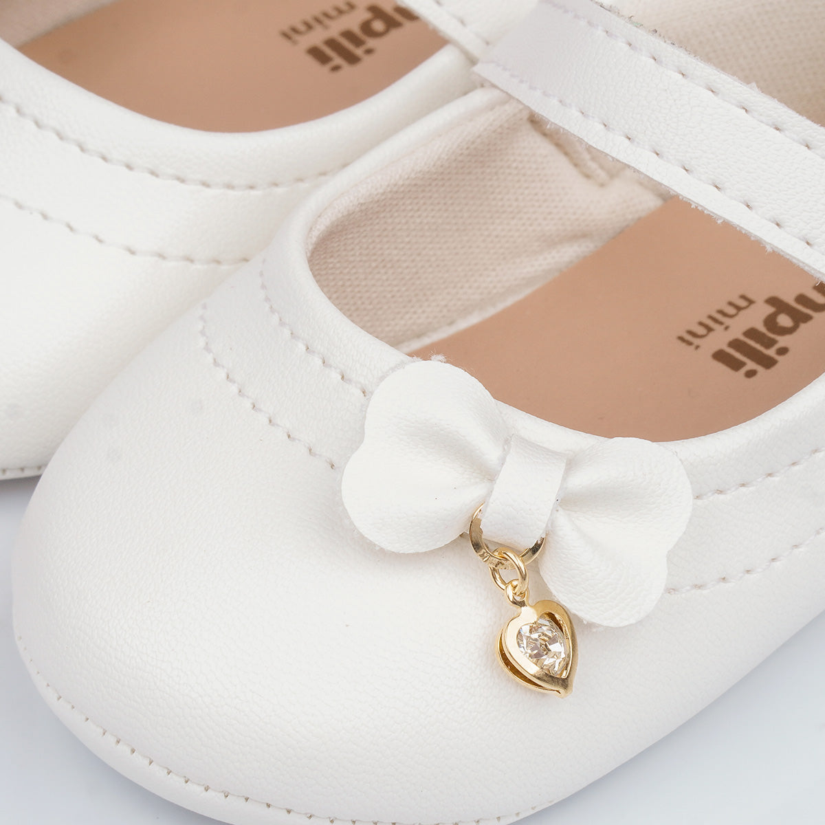 Sapatilha de Bebê Pampili Nina Mini Laço Branco